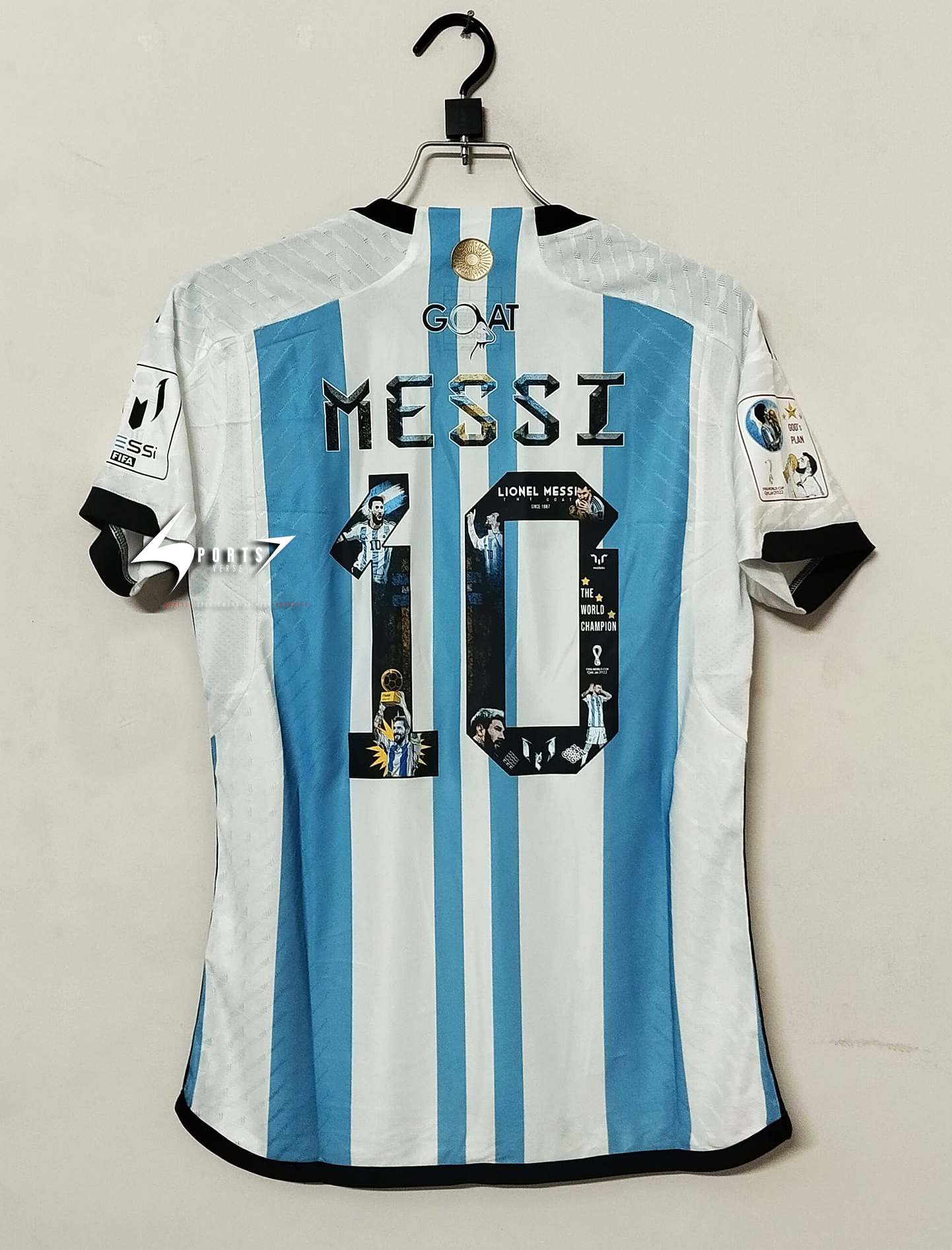Messi Special Print 2022 World cup Home Retro Jersey - Image 2