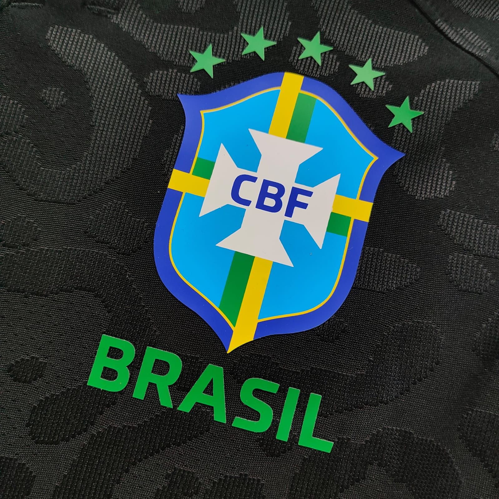 Brazil 2022 World Cup Black Retro Jersey - Image 2